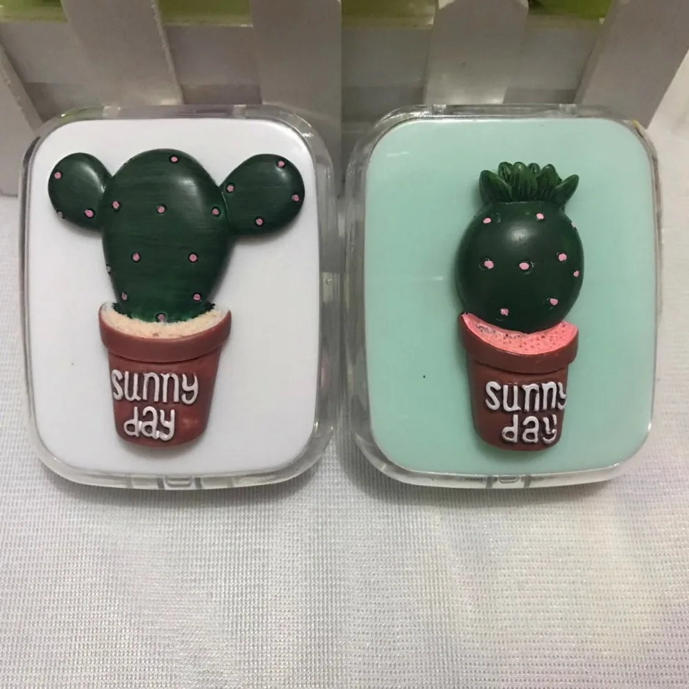 LIUSVENTINA DIY Смола evergreen горшок для кактуса контактная линза чехол для контактные линзы для глаз коробка для очков Чехол для очков