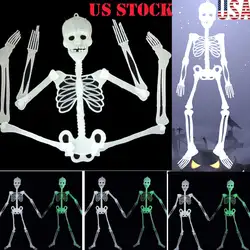 Вечерние поставки световой висит человека украшение: скелет Хэллоуин вечерние страшно череп Пластик Белый праздник DIY украшения