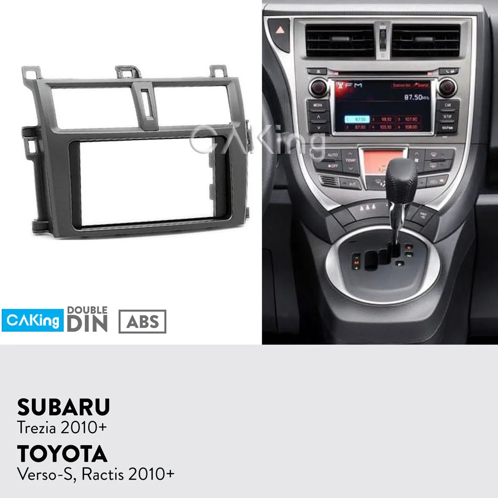

Car Fascia Radio Panel for Toyota Verso-S,Ractis ; Subaru Trezia 2010+ Dash Kit Install Console Facia Plate Bezel Trim Adapter