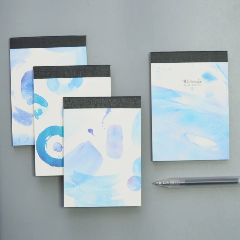 

A7 50 Sheets Creative Sticky Note Spvga Impression Watercolor Notebook Memo Pad Leave Messages Students Office Supply Stationary