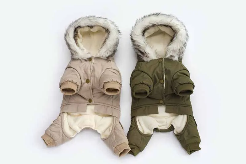 New Fashion Pet Dog Costume Pet Winter Parkas Clothes for Small Dogs Khaki Green Chihuahua Yorkies Jumpsuit Apparel S M L XL XXL8