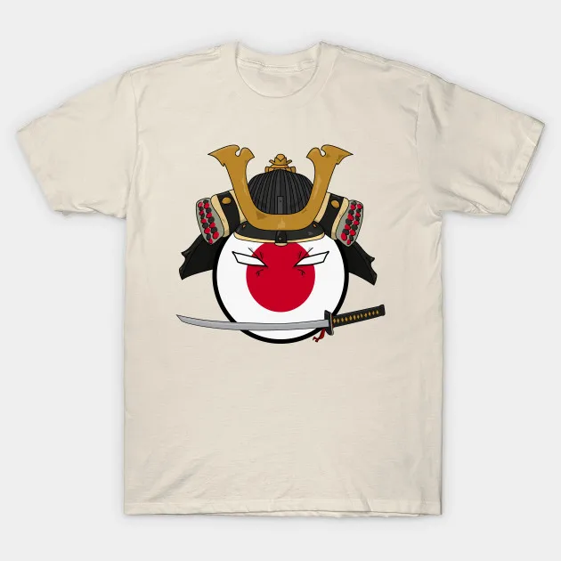 

2019342 Polandball - Japan samurai T-Shirt the samurai Unisex and Womens Fitted New T Shirts Funny Tops Tee New Unisex