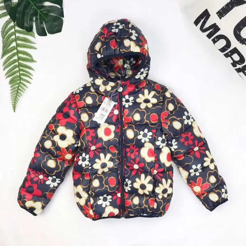 

1-6Yrs Children's Thicken Winter Coat Girls Cute Printing Warm Coats Girl Winter Cotton Cartoon Hooded Outerwear Kids Clothes