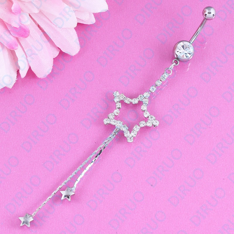 NewStyleBellybuttonringtasselFivepointedstar316Lsurgical