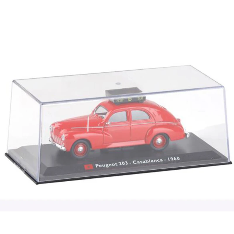 Красный цвет 1:43 Масштаб металлический сплав классический peugeot 203 casablanca 1960 такси модель автомобиля литые автомобили игрушки F коллекция