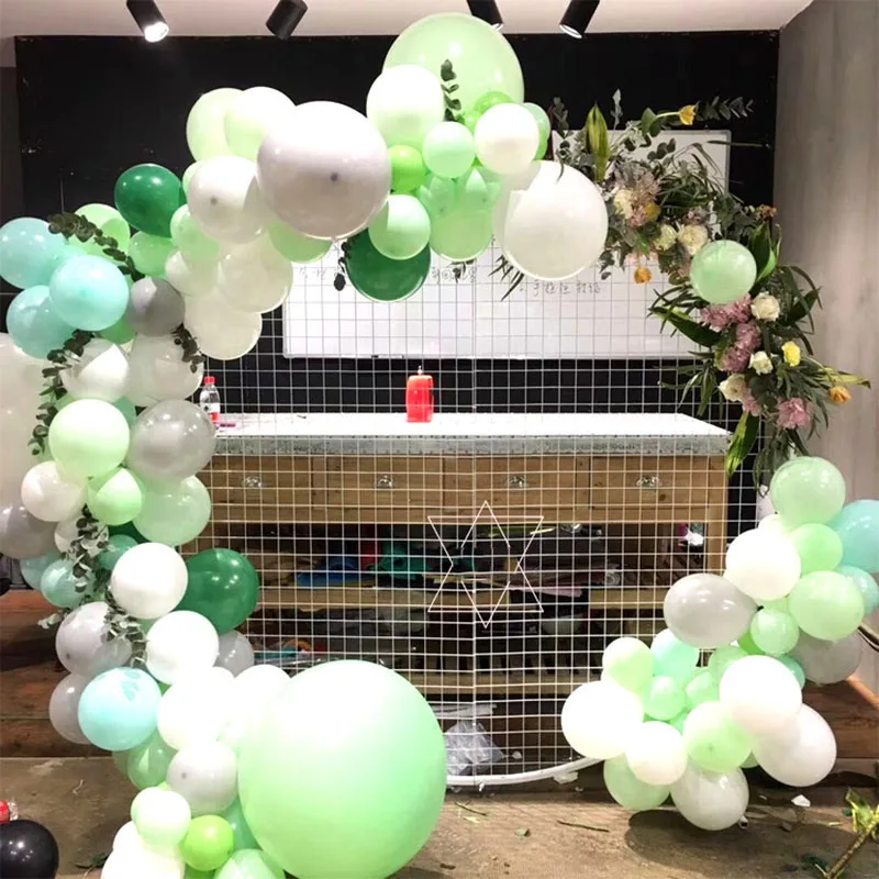 Flone Artificial Wedding Round Grid Arch Wedding Background Grid Screen Mori Series Geometry S Shape Wrought Iron Grid Road Lead (5)