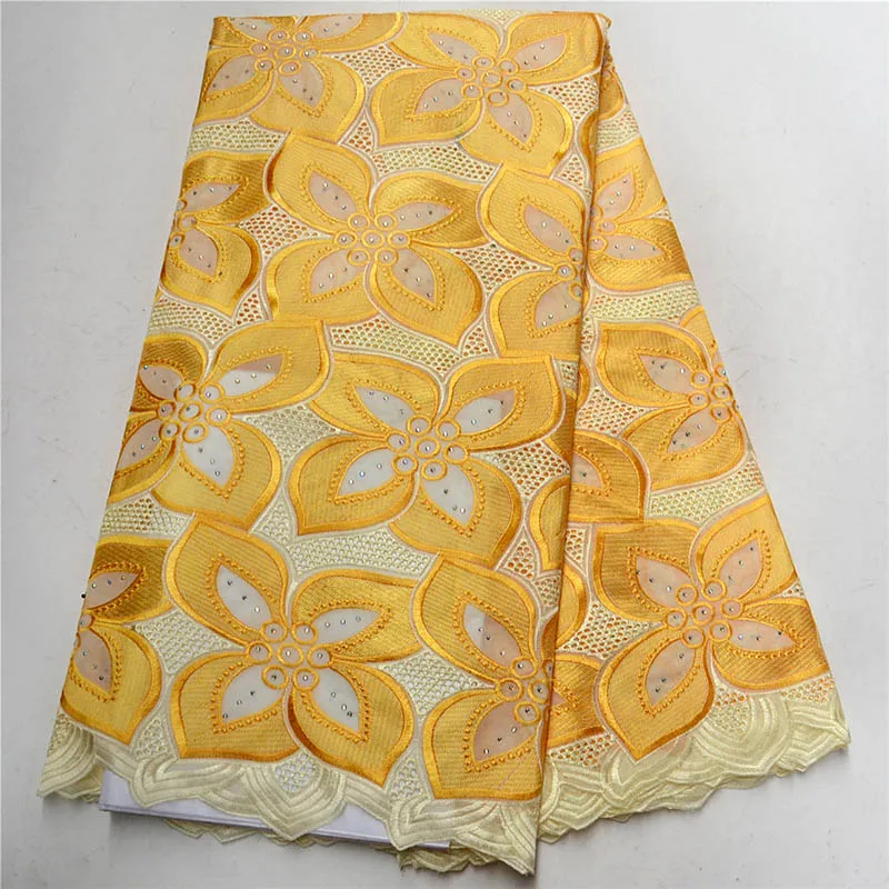 

Latest African Laces Swiss Voile Lace In Switzerland High Quality 2018 Cotton Crochet Lace Fabric gold For Wedding