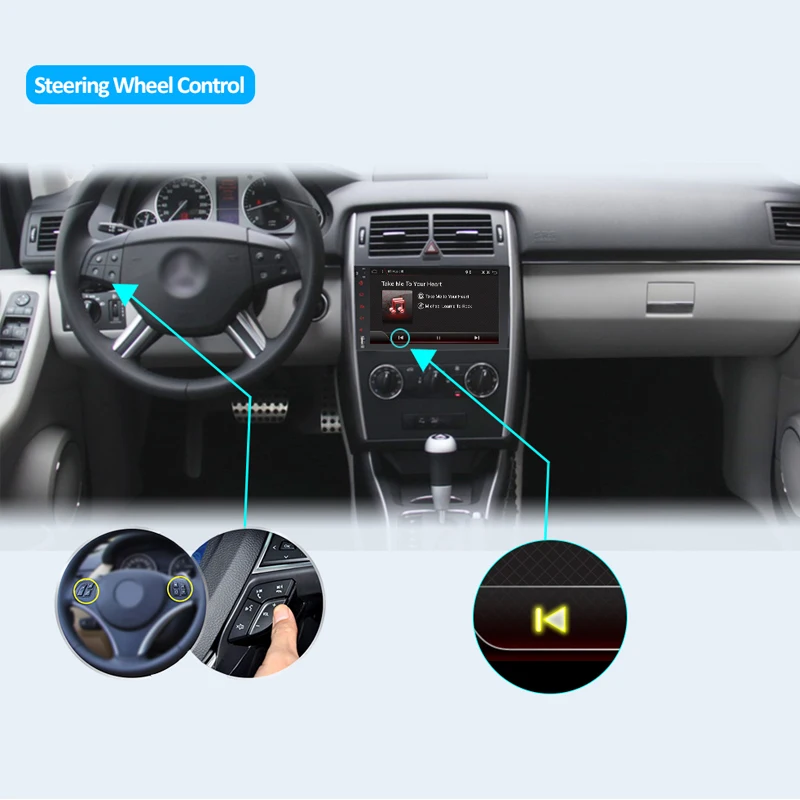 Top Android 9.0 2din Auto radio Car DVD multimedia for Mercedes Benz B200 A B Class W169 W245 Viano Vito W639 Sprinter W906 WIFI GPS 2