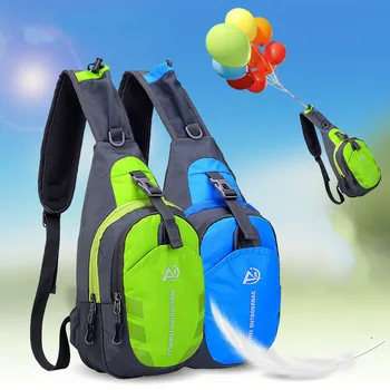 

Men Women Outdoor Bags Waterproof Nylon Shoulder Bag Sport Leisure Pockets Chest Bags Unisex Design Crossbody Jogging Bag