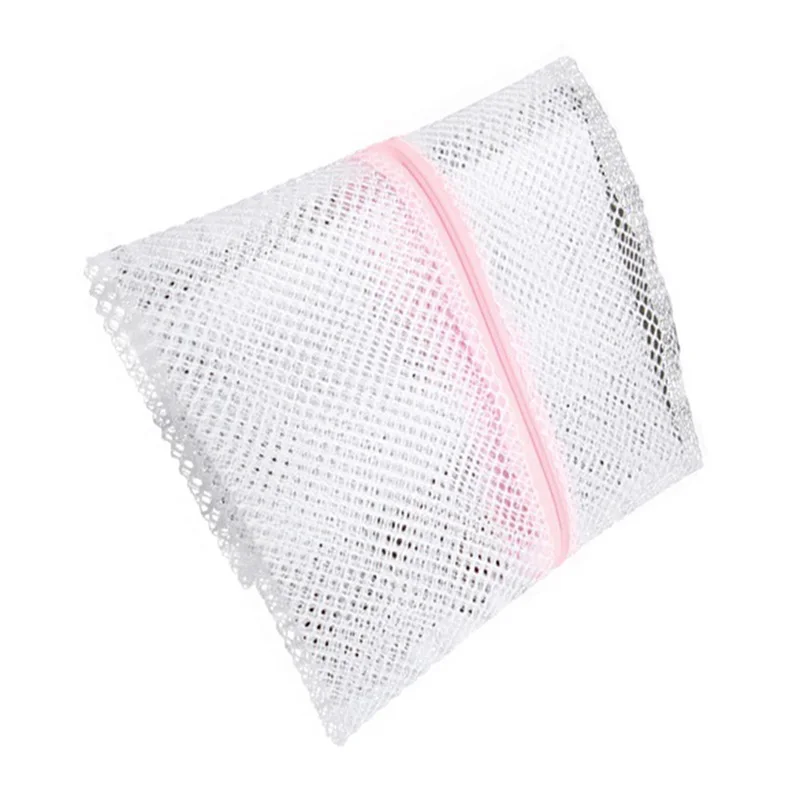

New Arrival Clothes Storage Bag Large White Washing Aid Laundry Care Wash Bag Zipper Net Mesh Clothes Cleaner Storage DA