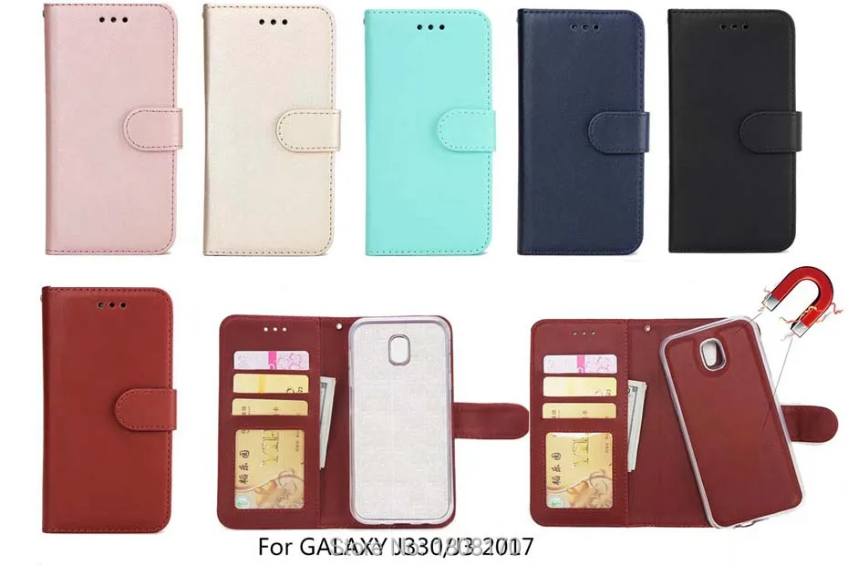 C Ku Магнитный Съемный Гибридный кожаный мягкий чехол для Samsung Galaxy J5 J3 J7 2017 A7 A5 A3 J510 J2