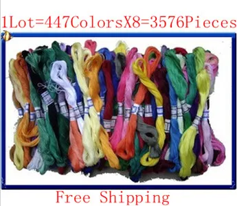 

Your Best Choice Cross Stitch Thread 1Lot=3576Pieces Similar DMC Thread Floss, Skein Cotton Thread Free Shipping