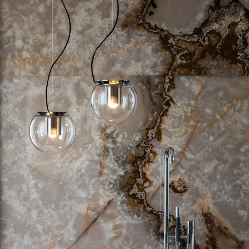 

OLUCE THE GLOBE Glass Pendant light lamp E27 LED transparent glass hanging light drop lamps D20/30cm globe pendant lighting