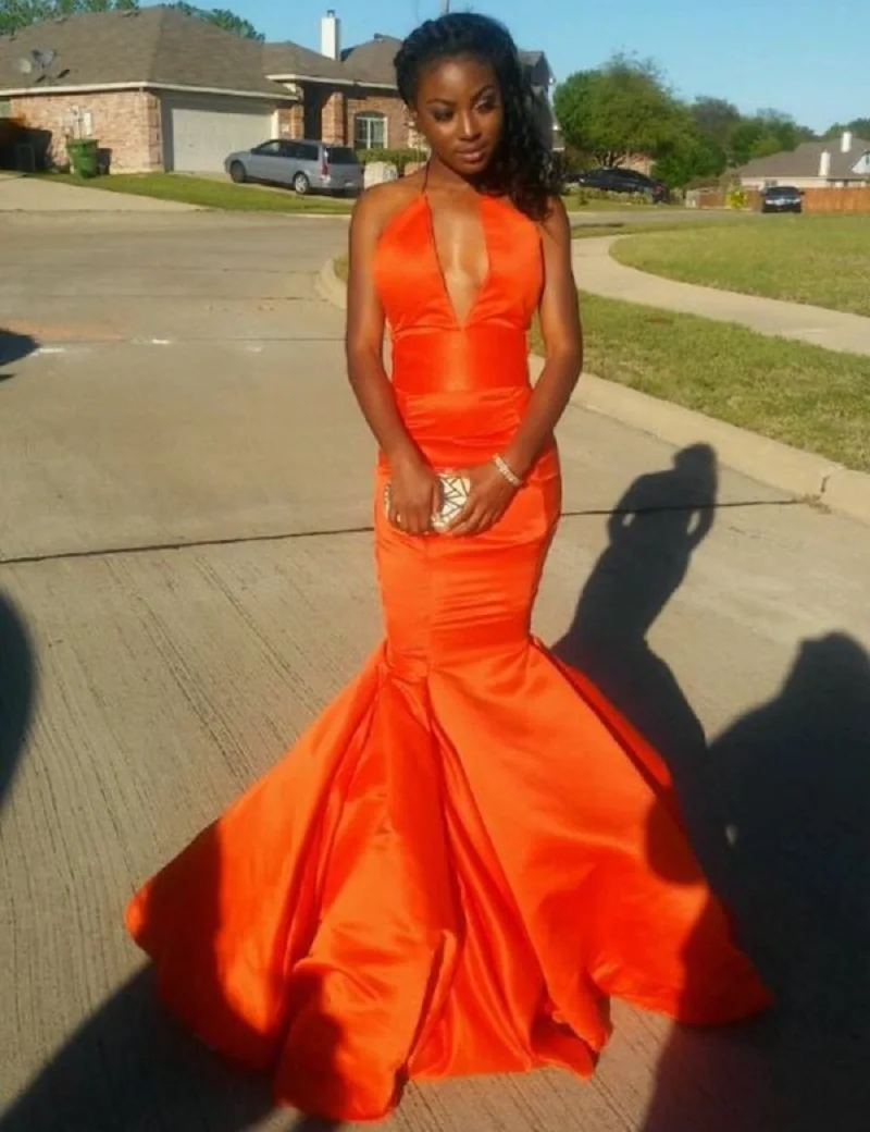 burnt orange ball gown