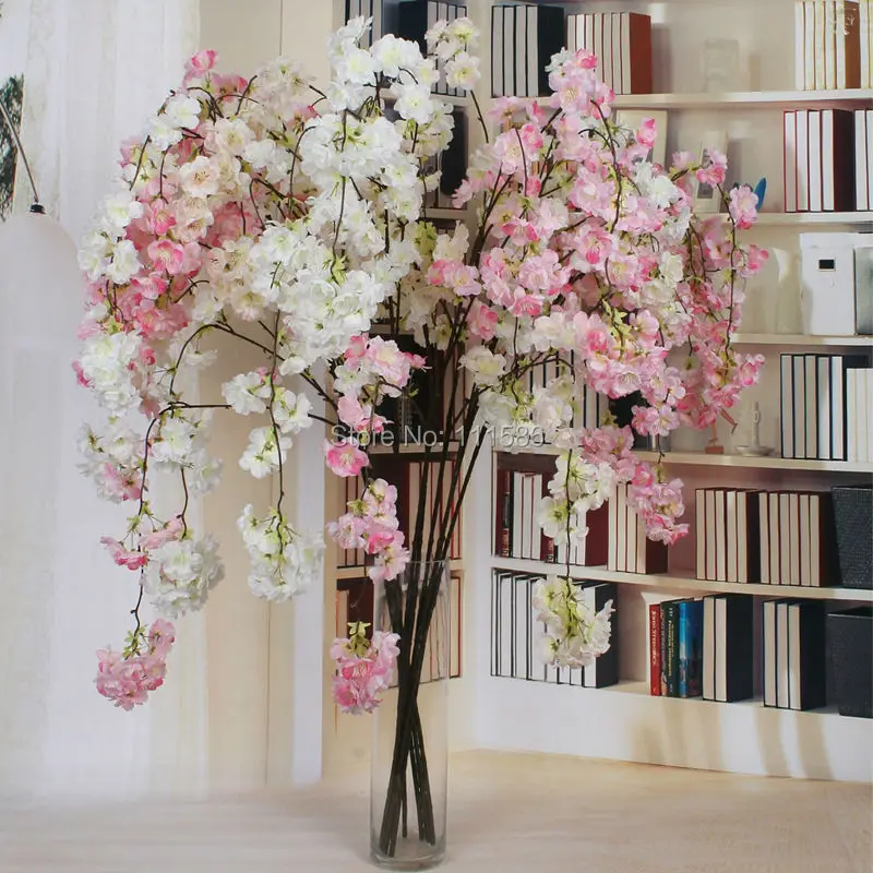 10944 Fleur Artificielle Fleur De Cerisier 150 Cm Orchidée 2017 Nouveau 20 Pcslot Fleurs De Décoration Maisonmariage 3 Couleurs