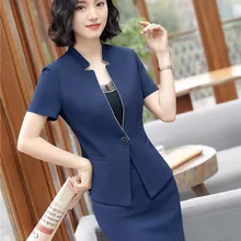 Летние профессиональные модные элегантные пиджаки, костюмы с топом и юбкой для женщин, форменные стили, одежда для офиса, комплекты с юбкой