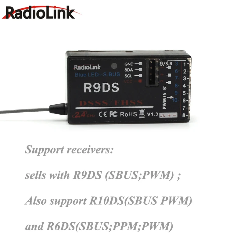 Радиолинк AT9S 2,4G 9CH системный передатчик с R9DS приемником AT9 пульт дистанционного управления обновленное видение для радиоуправляемого квадрокоптера вертолета