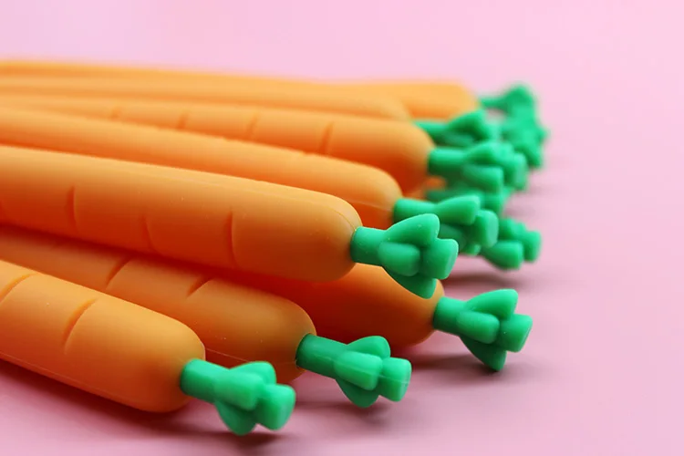 Симпатичные Силиконовые бархатные морковь Овощной Пресс автоматический механический карандаш школьные принадлежности канцелярские принадлежности 0,5 мм