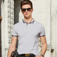 Высокое качество Топы И Футболки мужские рубашки поло деловые мужские бренды рубашек-поло рубашки 3D вышивка отложной воротник мужские s рубашки поло 9007