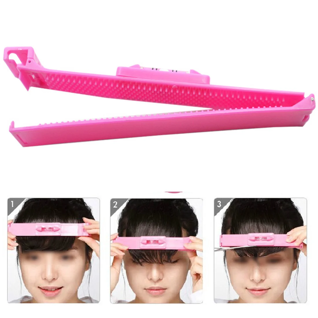

Forehead Hair Trimmer Fringe Cut Tool Hair Adjust Level Ruler Hair Cutting Accessories DIY Trimming Bangs Tool for Girls/Women