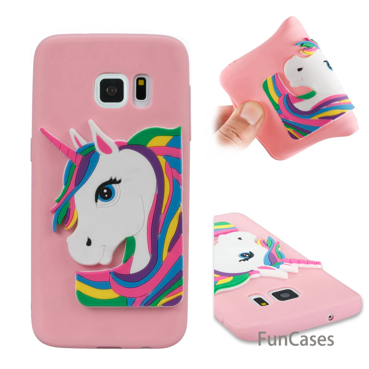 Cute Unicorn Case sFor Cellular Samsung S7 Soft Silicone Phone Cove Floral Back Cover Galaxy Pouzdra Ultra | Мобильные телефоны и