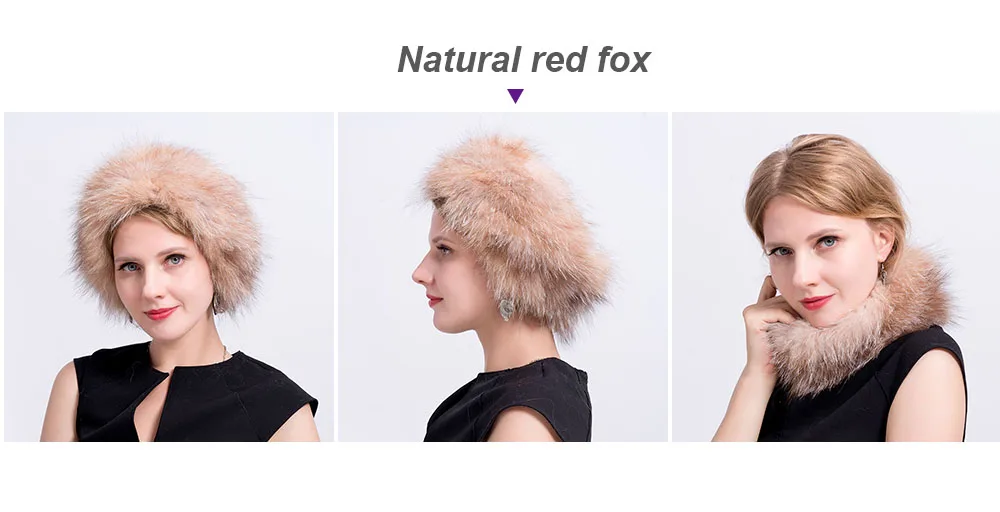 fox fur headband color 2