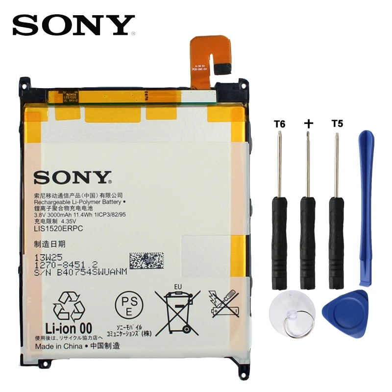 Оригинальная сменная батарея sony для sony XL39h Xperia Z Ultra C6802 Togari L4 ZU C6833 LIS1520ERPC натуральная батарея 3000 мАч