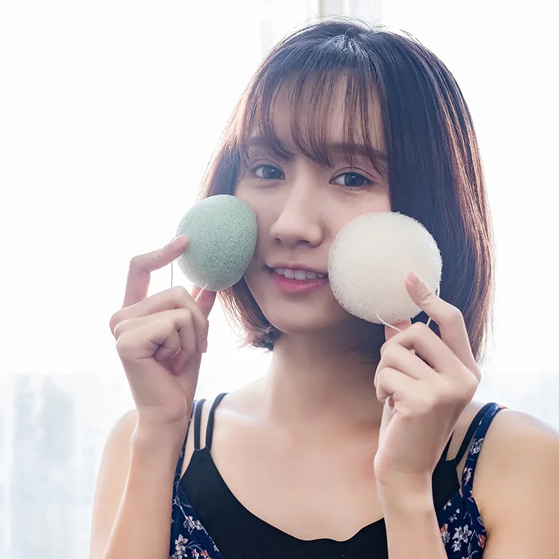 1 шт. губка для удаления макияжа Konjac косметическая очистки лица натуральный
