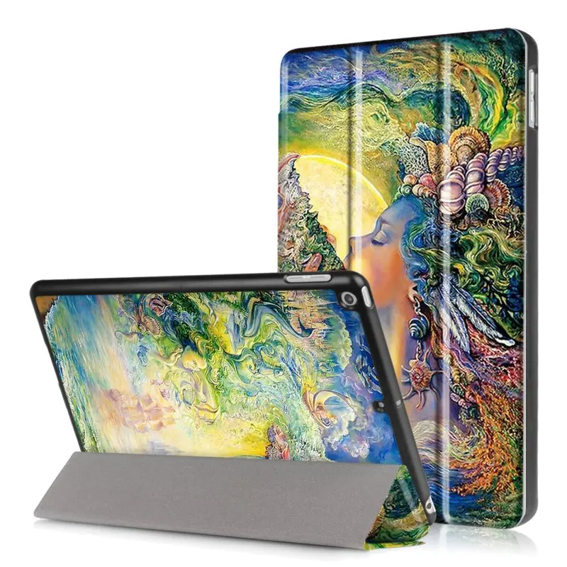 Магнитный кожаный умный чехол для Apple, iPad 9,7 5th 6th Generation A1954 Coque Capa Funda - Цвет: B