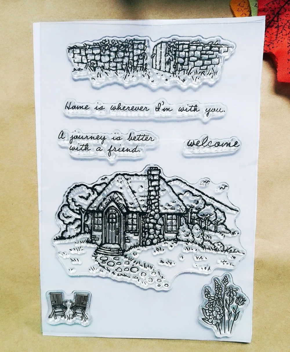 Clear Stamps Scrapbook DIY photo cards account rubber stamp11*16WELL