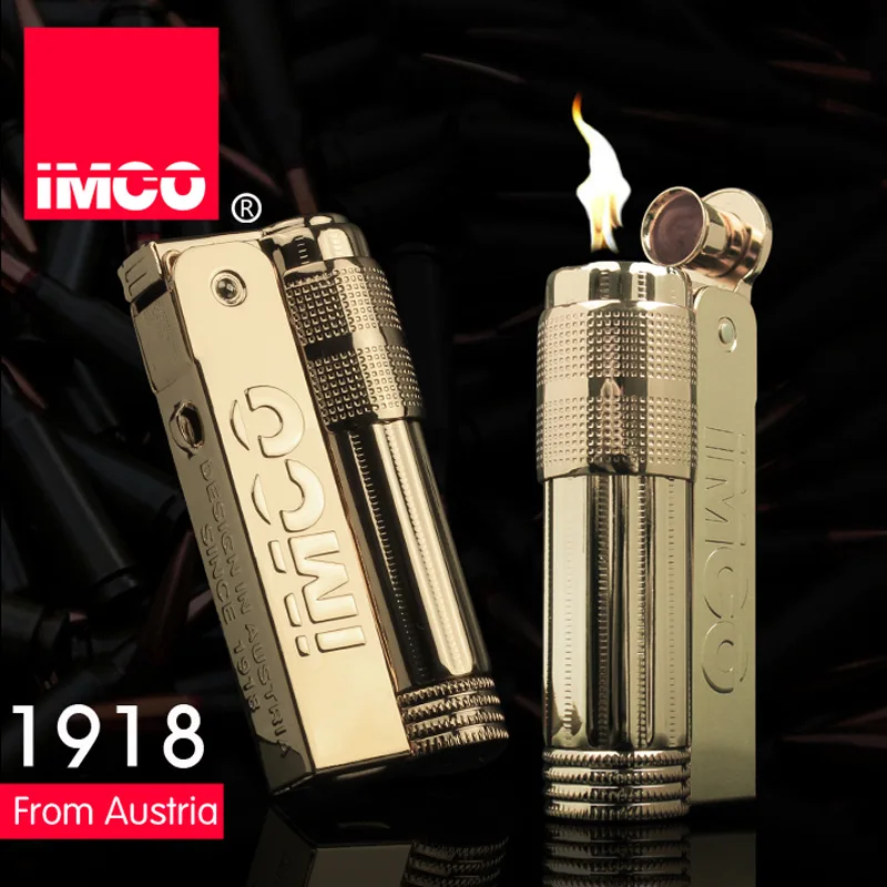 

Genuine Austria IMCO brand steel gasoline lighter.fashion golden kerosene lighter,men's cigarette Gasoline lighter 6600