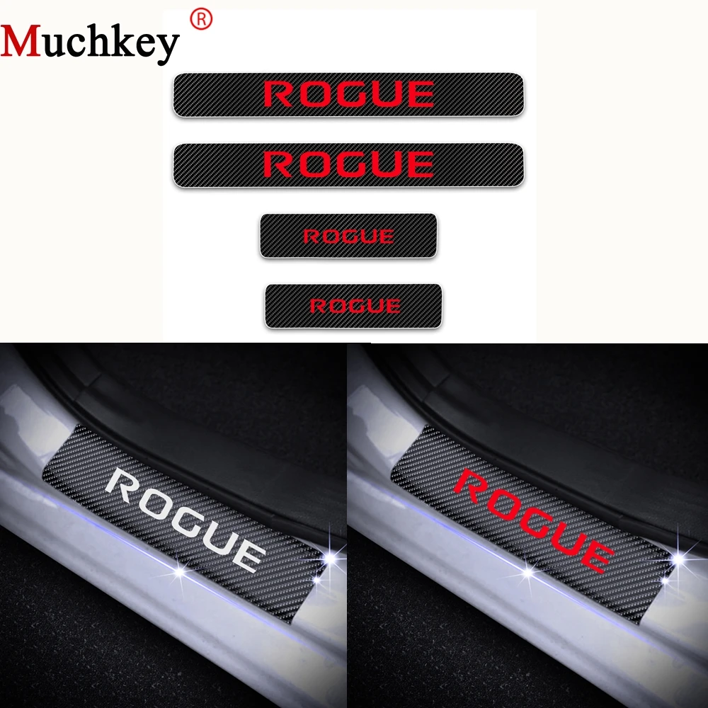 Car Stickers For Nissan ROGUE Car Door Sill Scuff Plate Door Step Plate