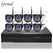 LYVNAL безопасность 8ch Wi-Fi система 1080P wifi комплект ip-камеры p2p onvif 8ch 5mp nvr комплект supprot Andrew и ios 8ch wi-fi-комплект