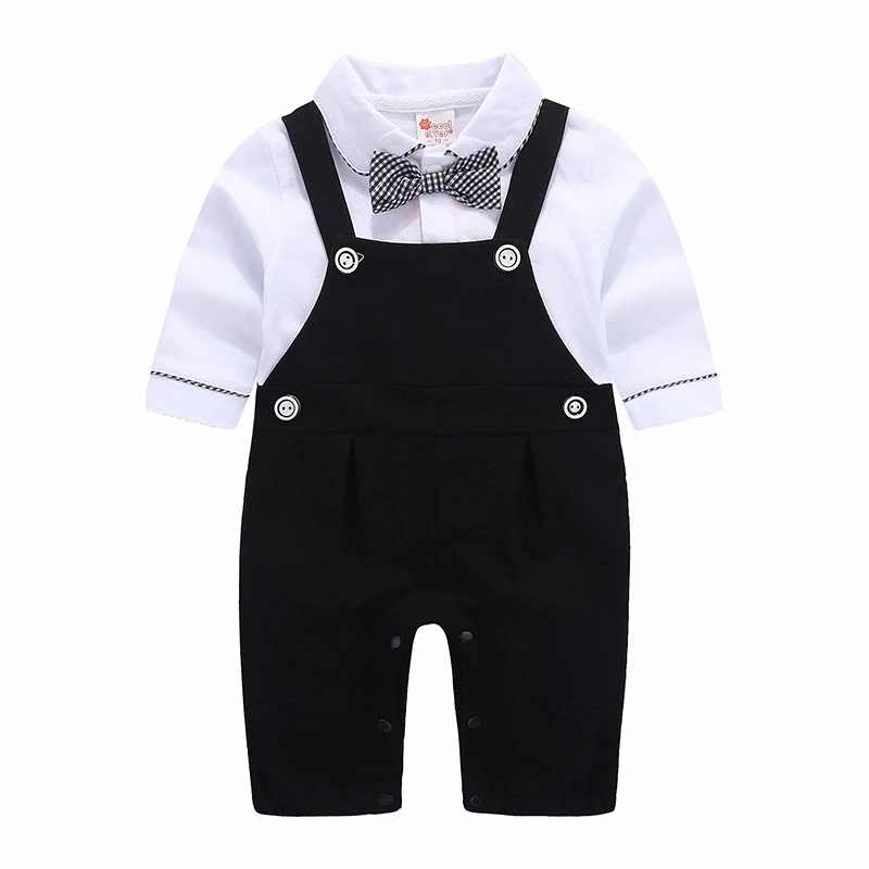 Fashion Baby Boy Gentleman Kids Clothes Newborn Boys Rompers Jumpsuit ...