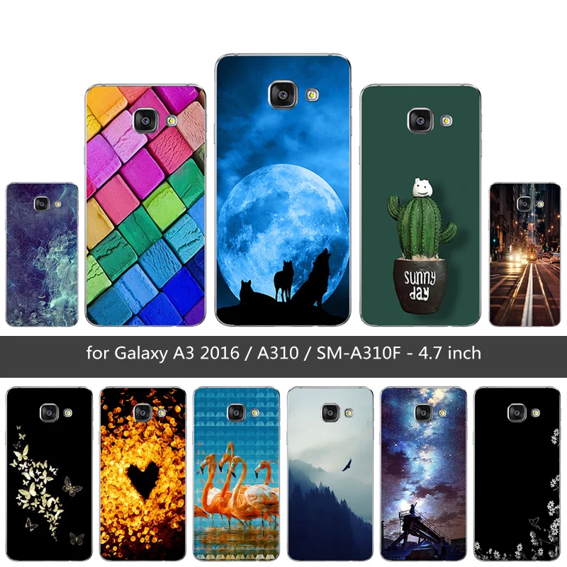 Мягкий ТПУ чехол для Samsung Galaxy A3 2016 A310 чехлы задняя силиконовая крышка телефона (2016)