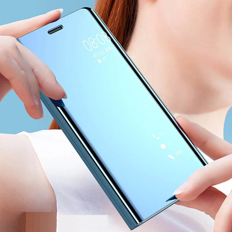Чехол Alxun для Xiaomi Redmi 6 Pro 6A роскошный зеркальный кожаный чехол с откидной крышкой и