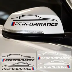2 шт. автомобиля Стикеры M Производительность новый Зеркало заднего вида Стикеры наклейка автомобиль-Стайлинг для BMW M3 M5 X3 X4 X5 X6 F10 F18 F30 F35 E38