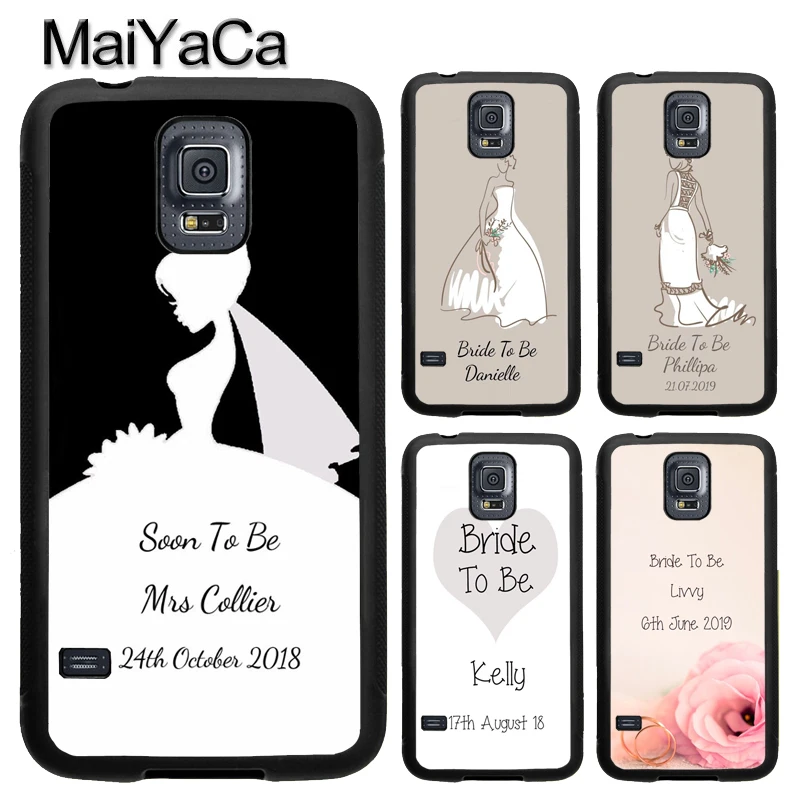 

MaiYaCa Personalised Wedding Bride Soon to Be Phone Case For Samsung S4 S5 S6 S7 edge S8 S9 S10 Plus Lite Note 9 8 4 5 Capa