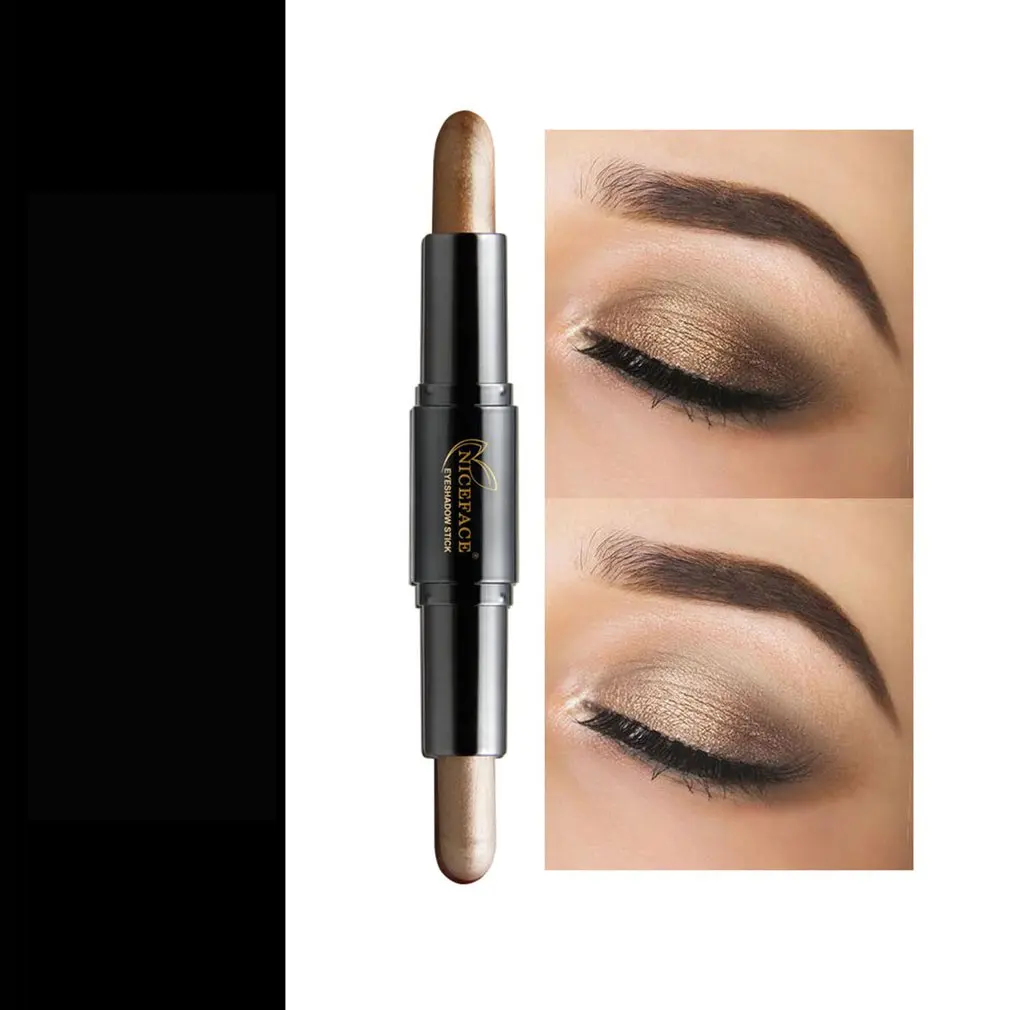 

dual head eyeshadow pencil 2 colors diamond gold rose red shimmer eyeshadow creamy makeup metallic eyeshadow pen
