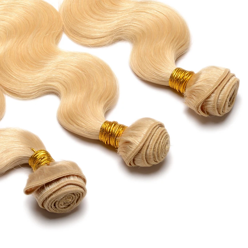 613 светлые пучки волос для наращивания перуанские волнистые человеческие волосы Remy пучки 12-28 дюймов CARA могут быть Цветные человеческие