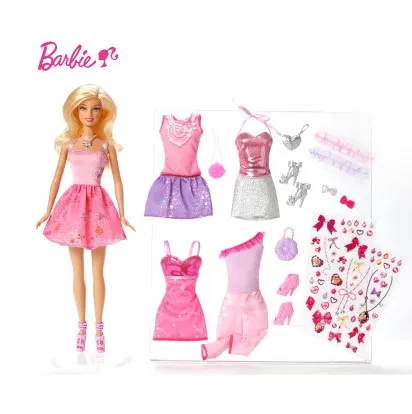 barbie with clothes set