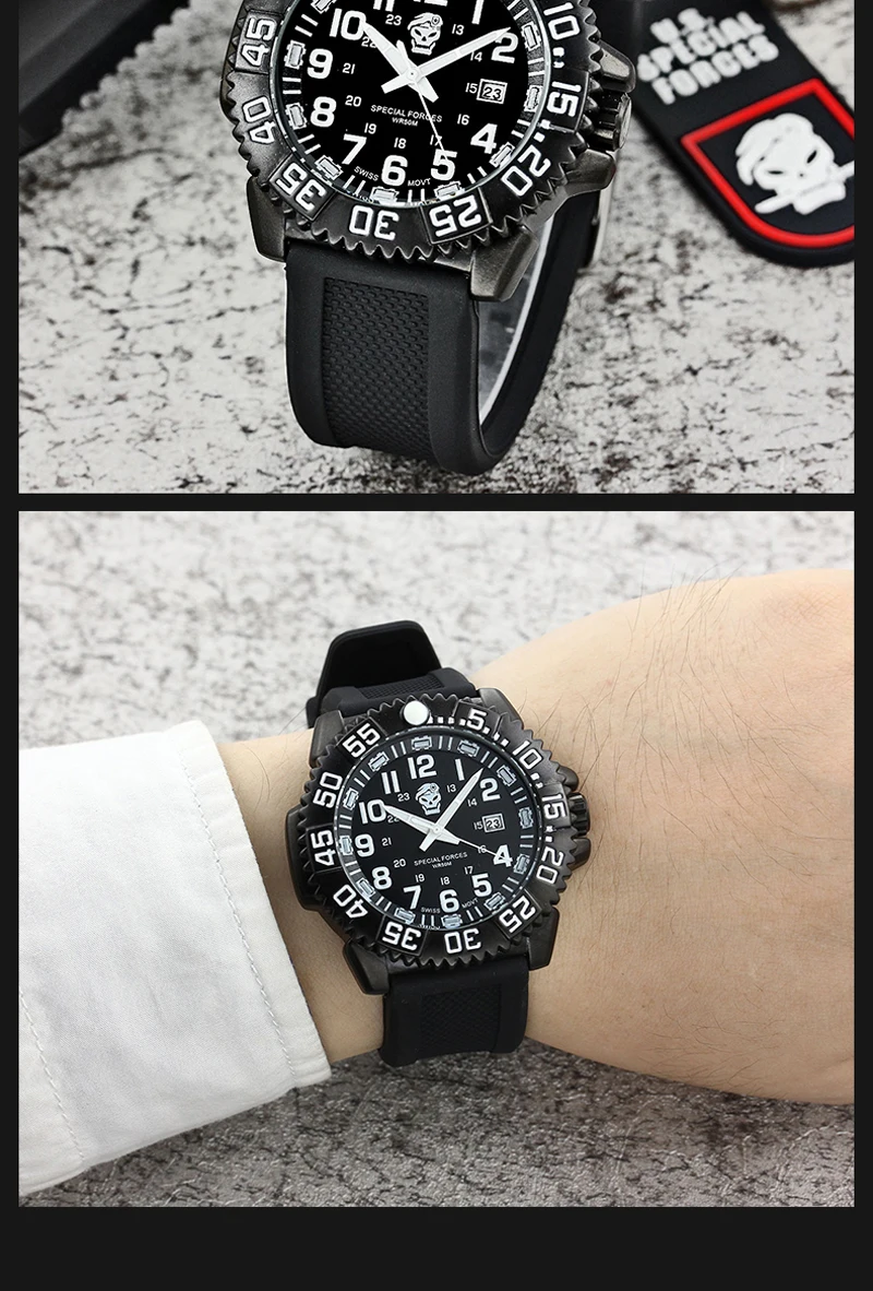 Relógios à Prova Água para Homens Outdoo Sobrevivência Relógio Selado Caixa Pulseira Dwaterproof Mulher Acampamento Caminhadas Militar Tático Engrenagem 12 Esporte e Lazer