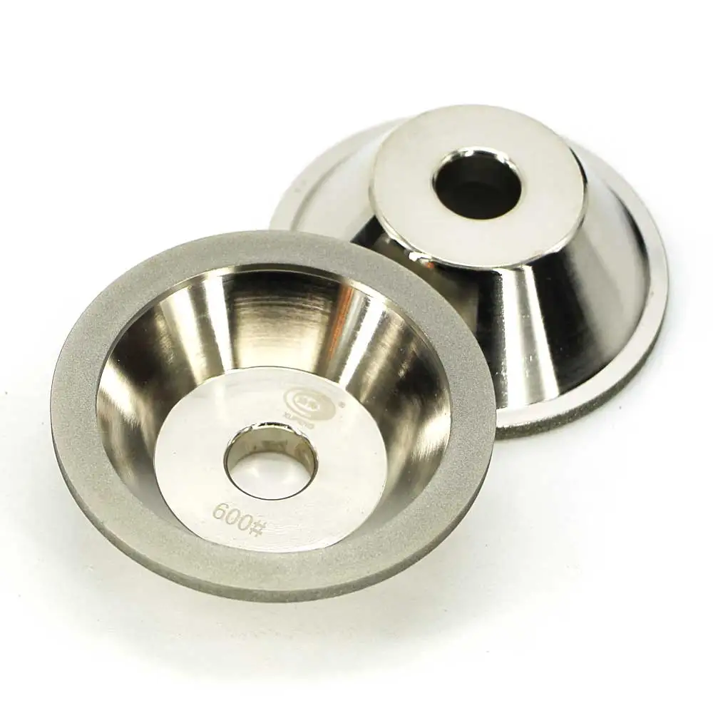 12A2 Electroplated bowl shape diamond grinding wheel for tungsten carbide D100*T32*H20*W10*X3 grit 80# C021201