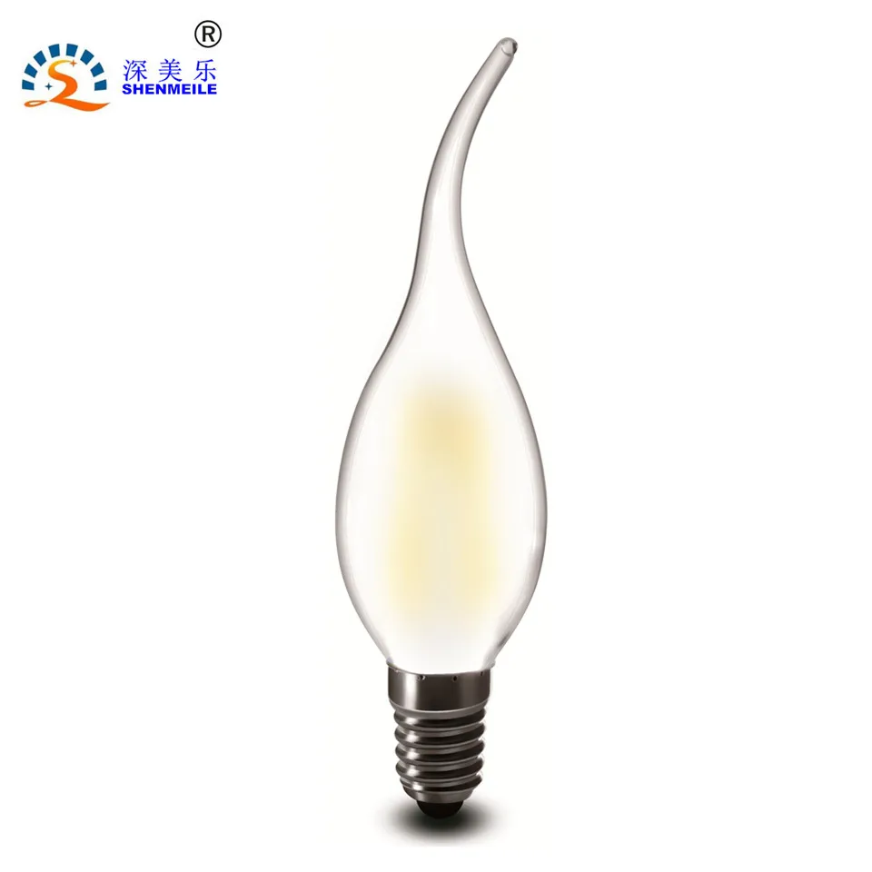 

RXR High quality LED Filament light E14 E12 2w 4w 6w B10 retro frosted ampoule LED light Bulbs E14 candle lamps 110V 220V