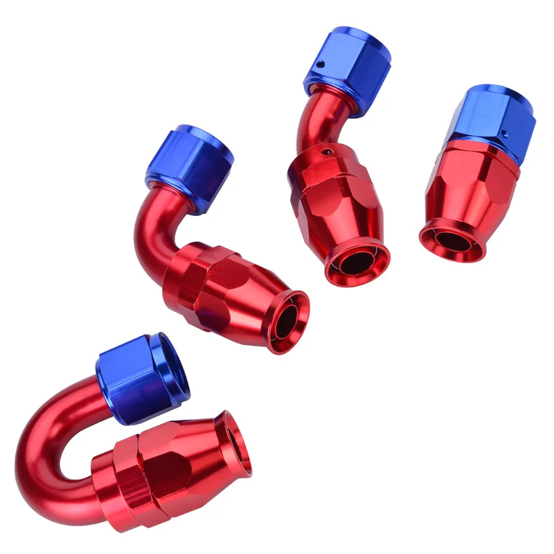 SPEEDWOW An10 AN PTFE шланг Конец поворотный концевой фитинг шланга адаптер прямой 45 90 180