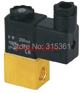 Ücretsiz Kargo Pirinç 1/4 '' Kadın Konu Solenoid Vana Pirinç 2V025-08 Hava Su Gaz DC12V Küçük PU220-02