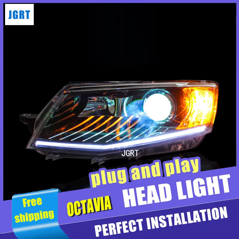 Car Styling for Skoda Octavia Headlight assembly 2015 New LED Headlight