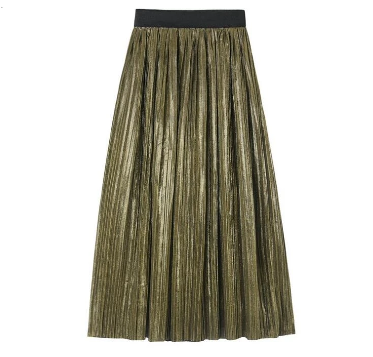 Кружевная Женская длинная Плиссированная юбка в стиле ретро 2018|long skirt pleated|long