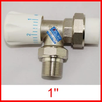 

1'' DN25 port size ppr heating radiator Temperature control Angle valve,heat sink Brass thermostat valve