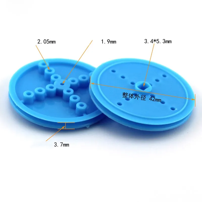 2*42 мм шкив D отверстие шкив TT Мотор колеса самодельный ремень привод маленькое колесо пластиковое приводное колесо
